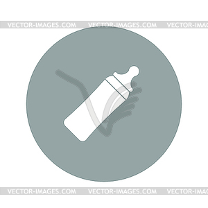 Baby milk bottle icon - - vector image