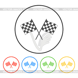 Racing flag icon - vector clipart