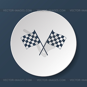 Racing flag icon - royalty-free vector image