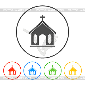 Church icon - vector clipart
