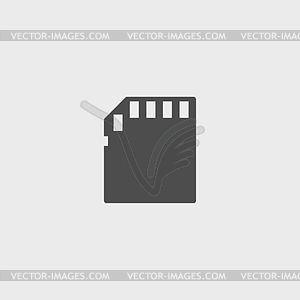 Micro sd card - vector clipart