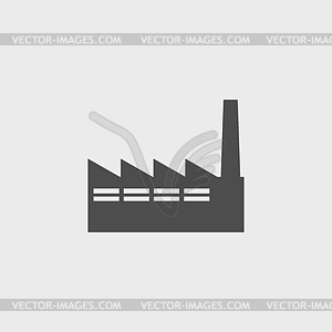 Icon of factory - vector clipart