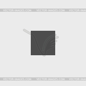 Glossy multimedia icon stop - vector image