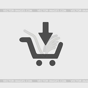 Shopping cart Flat - vector image