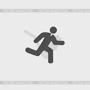 Man running icon - royalty-free vector image