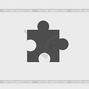 Puzzle Icon on Internet Button Original - vector clipart