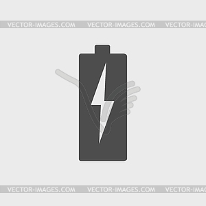 Flat Battery Sign Charging Energy - vector image