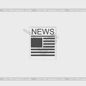 Flat icon of news - vector clip art