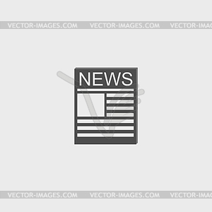 Flat icon of news - vector clipart / vector image