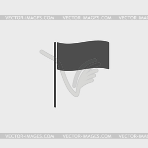 Flag icon. Location marker symbol. Flat design style - vector clip art