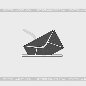 Envelope mail symbol. Flat design style - vector clipart