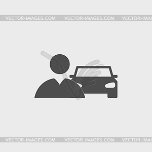 Car icon - vector clip art