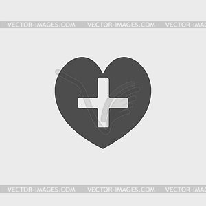 Heart Icon Flat design style - vector image