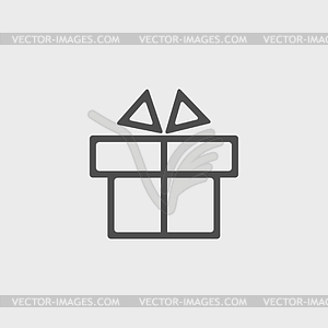 Gift box itson - icon - vector clip art