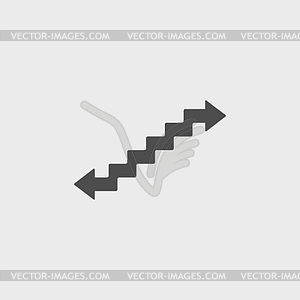 Staircase symbol. Flat design style - vector image
