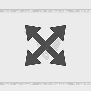 Fullscreen sign icon. Arrows symbol - vector clipart