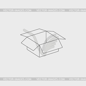 Box . Flat design style - vector clip art