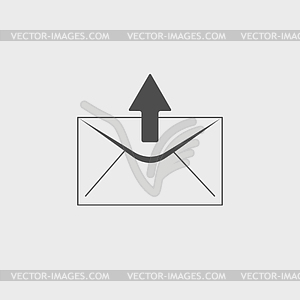 Envelope mail symbol. Flat design style - vector clipart / vector image