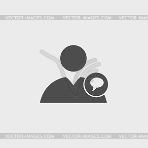 Chat User icon - vector clip art
