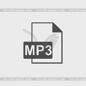 Mp3 file icon - vector clipart