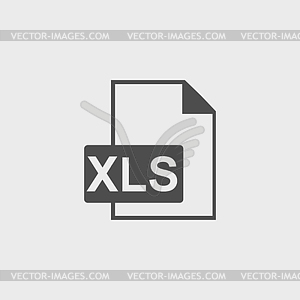 Xls icon - vector clipart