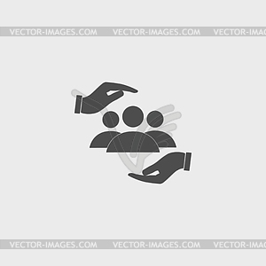 Business man icon - vector clip art