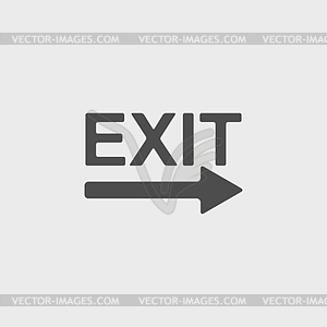 Exit icon - - vector clip art