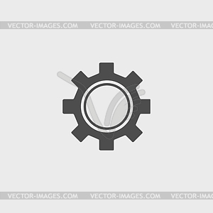 Gears icon, . Flat design style - vector clipart