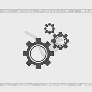 Gears значок,. Плоский дизайн стиль - векторизованное изображение