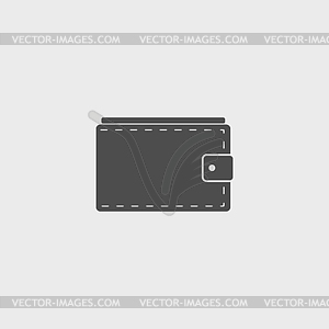 Wallet with cash simple icon.  - vector clipart