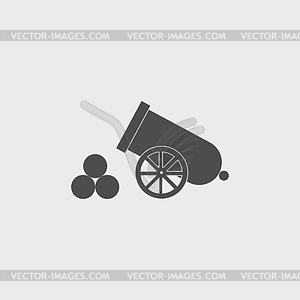 Retro cannon - vector image