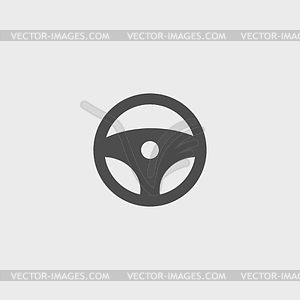 Icon steering wheel - vector EPS clipart