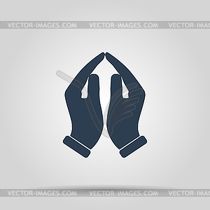 Praying hands icon,  - vector clip art