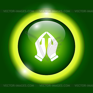 Praying hands icon,  - royalty-free vector clipart