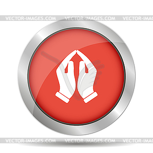 Praying hands icon,  - vector clipart