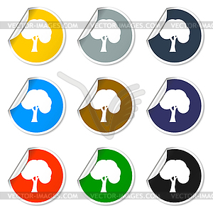 Trees icons - vector clipart