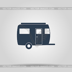 Camping trailer icon - vector image