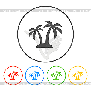 Palm icon. Eps 10 - vector image