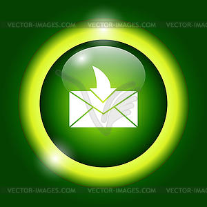 Envelope mail symbol. Flat design style - vector clipart