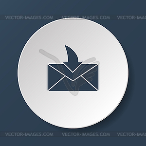 Envelope mail symbol. Flat design style - vector image