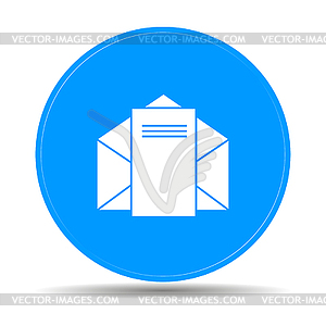 Конверт символ почты. Плоский дизайн стиль - векторный графический клипарт