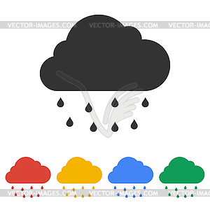 Cloud rain icon - vector clip art