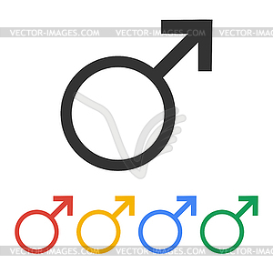 Male sign icon - vector clipart