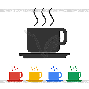 Coffe . Flat design style - vector clipart