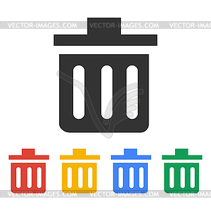 Trash can icon - vector clip art