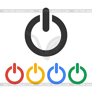 Flat icon of power - vector image