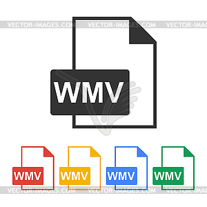 Wmv file icon - vector clipart / vector image