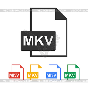 Значок MKV файл - векторное изображение клипарта