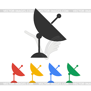 Satellite dish icon - vector clip art