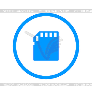 Micro sd card - vector clip art